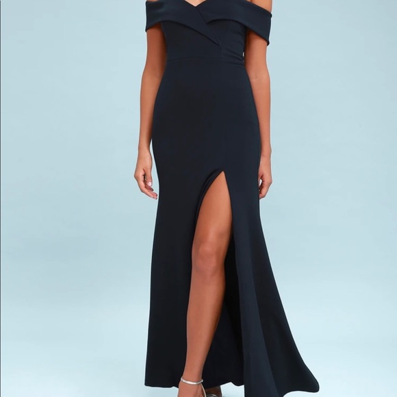 Lulus Song of love off the shoulder Maxi dress NWT - Picture 4 of 9